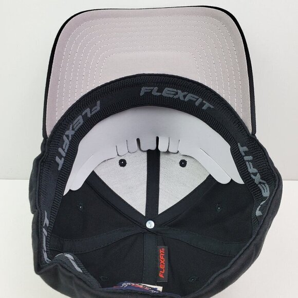 Flexfit Blank Black Hat 6277 Combed Twill Cap Men's L/XL New - Picture 7 of 8